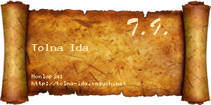 Tolna Ida névjegykártya